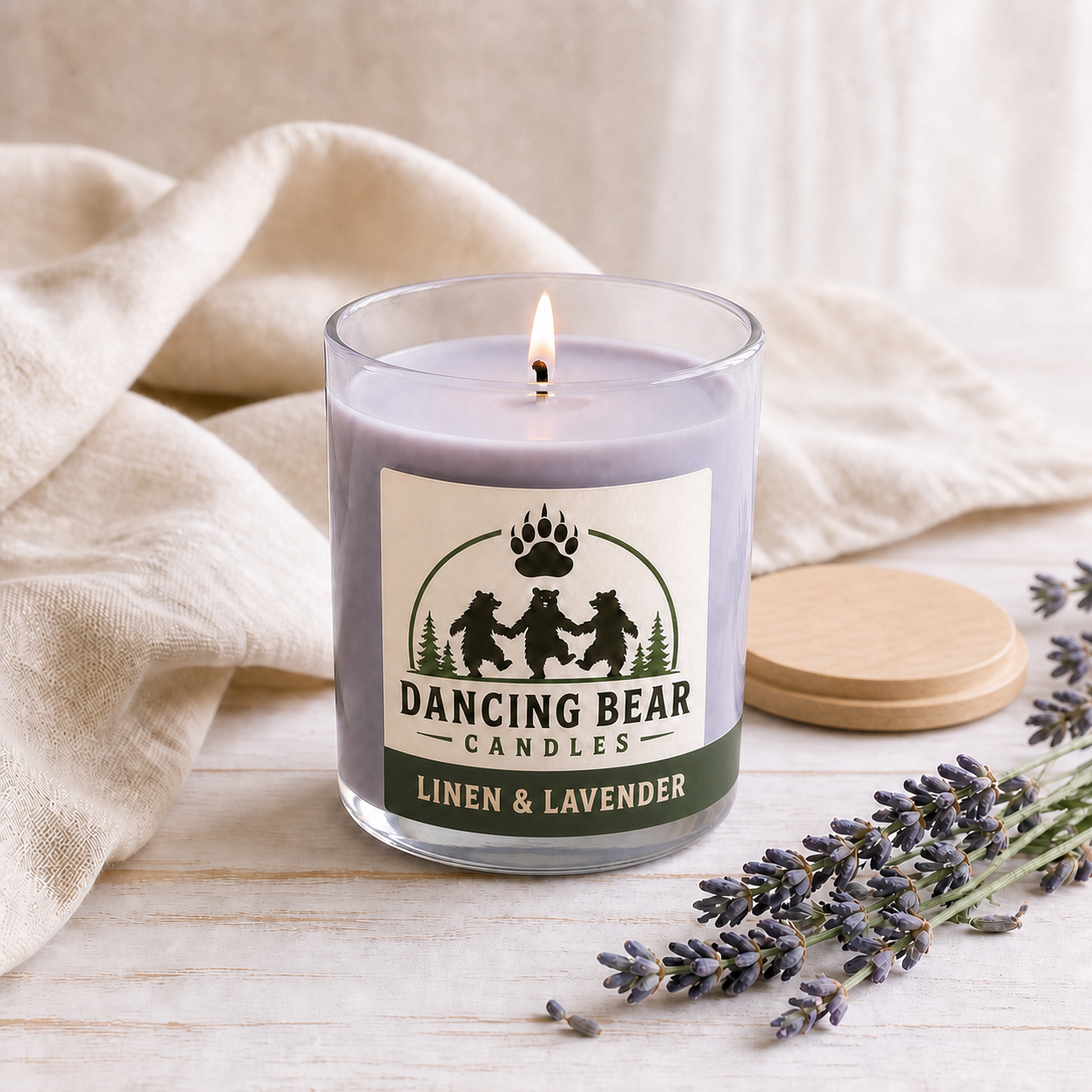 Linen & Lavender soy candle